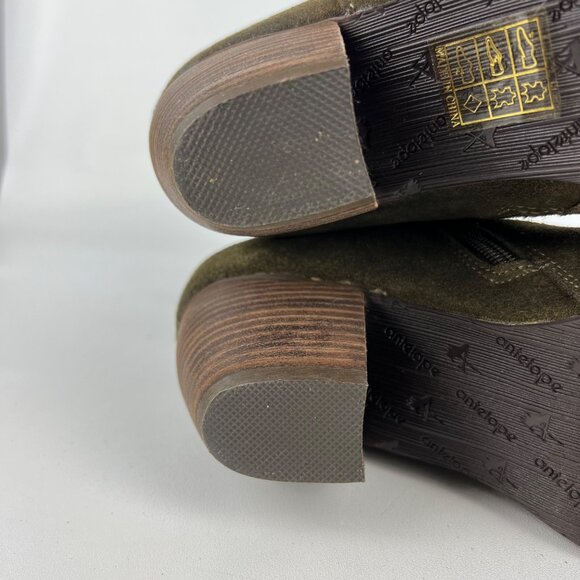 Antelope Womens Brown Suede Mid Calf Boots Chunky Block Heel size 40 US 9 9.5 - Picture 15 of 16